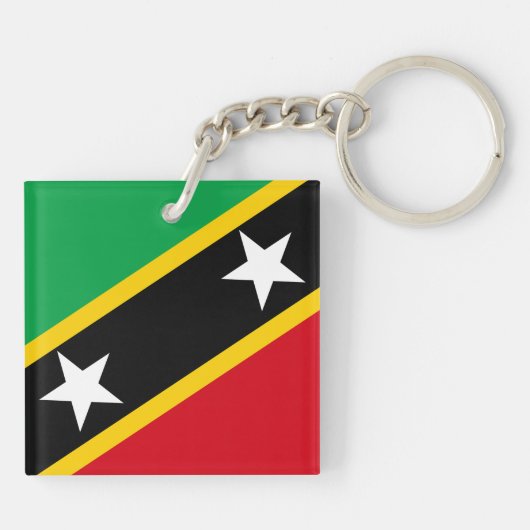 Porte-clés Drapeau Saint-Kitts-et-Nevis  (Dos)