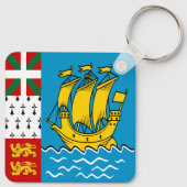Porte-clés Drapeau Saint-Pierre-et-Miquelon (Dos)