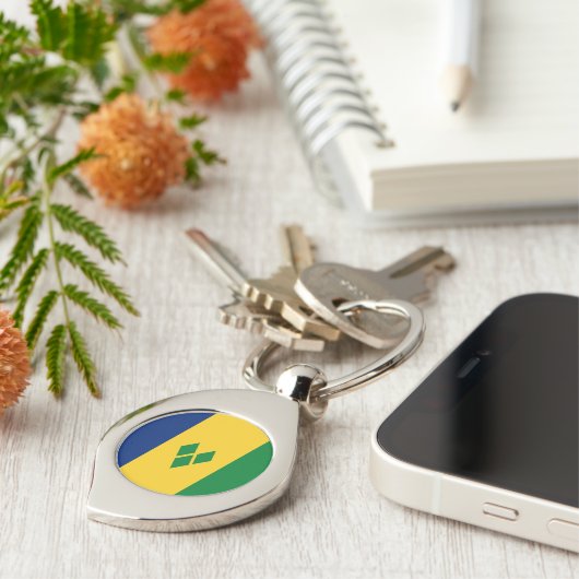 Porte-clés Drapeau Saint-Vincent (Côté )
