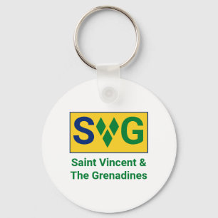 Porte-clés Drapeau Saint-Vincent-et-les Grenadines Vincy
