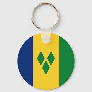 Porte-clés Drapeau Saint-Vincent-et-les Grenadines Vincy Port