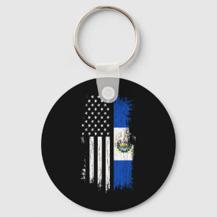 Porte-clés Drapeau Salvadorien Américain - El Salvador Usa T-