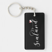 Porte-clés Drapeau Sealand dans le coeur, Principauté de Seal (Devant)