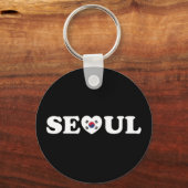 Porte-clés Drapeau Seoul Love Heart Taegeukgi (Recto)