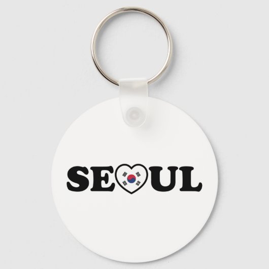 Porte-clés Drapeau Seoul Love Heart Taegeukgi (Recto)