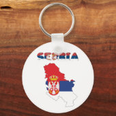 Porte-clés Drapeau serbe (Recto)