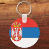 Porte-clés Drapeau serbe (Recto)