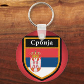 Porte-clés Drapeau Serbie (Recto)