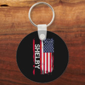 Porte-clés Drapeau Shelby Amérique (Recto)