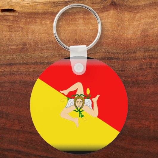 Porte-clés Drapeau Sicile (Italie) (Recto)