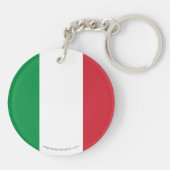 Porte-clés Drapeau simple de l'Italie (Dos)