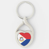Porte-clés Drapeau Sint Maarten (Devant)
