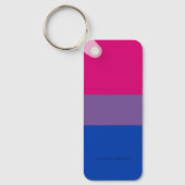 Porte-clés Drapeau SlipperyJoe's Bisexual Pride lavande-rose (Recto)