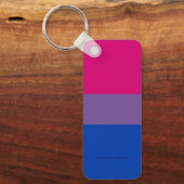 Porte-clés Drapeau SlipperyJoe's Bisexual Pride lavande-rose (Recto)