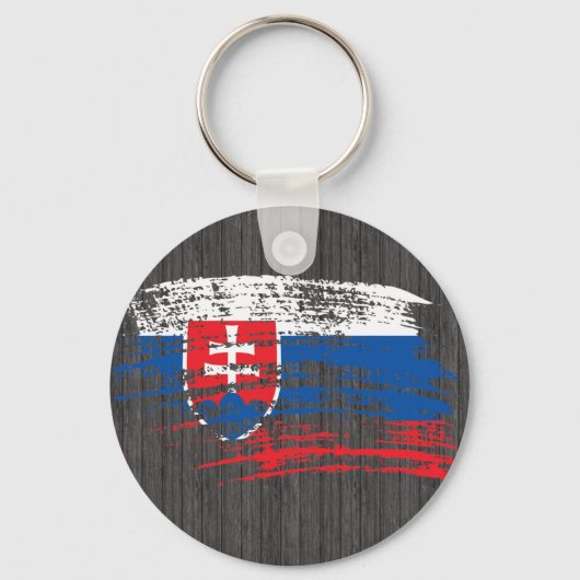 Porte-clés Drapeau slovaque cool (Recto)