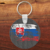 Porte-clés Drapeau slovaque cool (Recto)