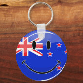 Porte-clés Drapeau souriant Nouvelle-Zélande (Recto)