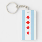 Porte-clés Drapeau Souvenir Chicago (Devant)