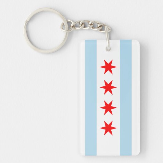 Porte-clés Drapeau Souvenir Chicago (Devant)