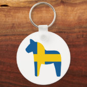 Porte-clés Drapeau Suède Dala Horse (Recto)