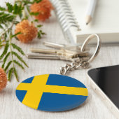 Porte-clés Drapeau suédois (Côté)