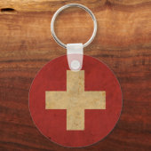 Porte-clés Drapeau Suisse vintage (Recto)