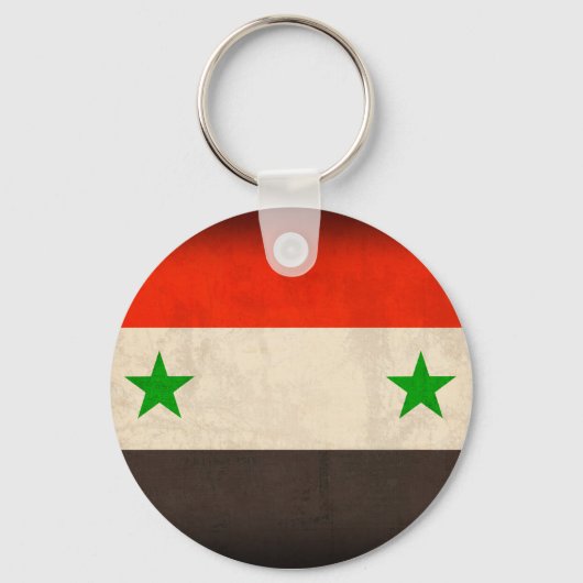 Porte-clés Drapeau syrien Porte - clé en détresse (Recto)