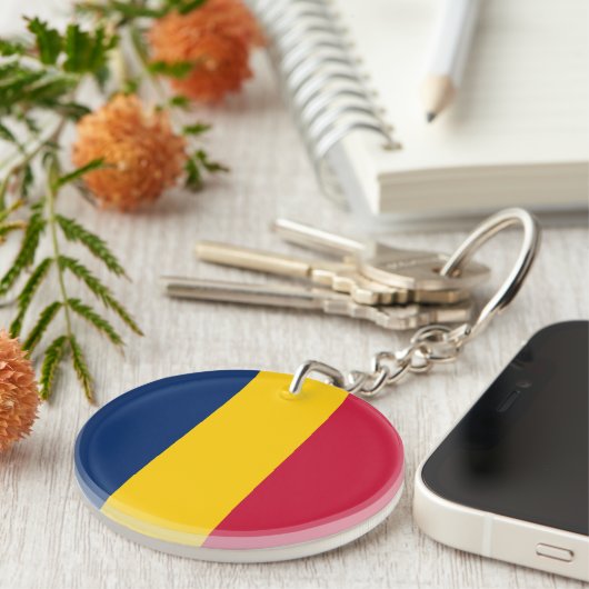 Porte-clés Drapeau Tchad (Devant droit)