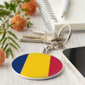 Porte-clés Drapeau Tchad (Côté)