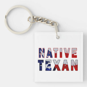 Porte-clés Drapeau texan natif