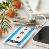 Porte-clés Drapeau traditionnel de Chicago (Devant droit)