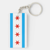 Porte-clés Drapeau traditionnel de Chicago (Dos)
