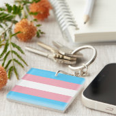 Porte-clés Drapeau Transgenre (Devant Droit)