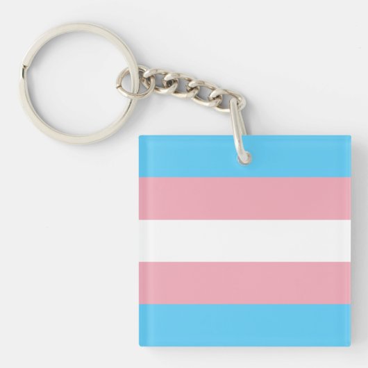 Porte-clés Drapeau Transgenre (Devant)