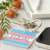 Porte-clés Drapeau Transgenre EQUAL (Devant Droit)