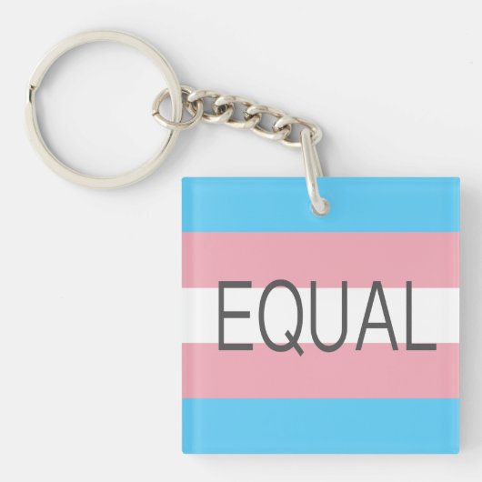Porte-clés Drapeau Transgenre EQUAL (Devant)