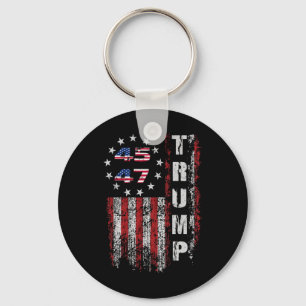 Porte-clés Drapeau Trump américain Made Trump 45 47 T
