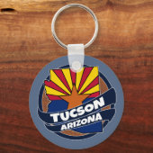 Porte-clés Drapeau Tucson Arizona porte - clé éclaté (Recto)