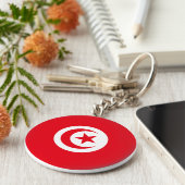 Porte-clés Drapeau tunisien (Côté)