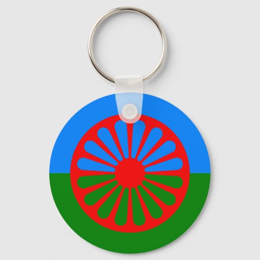 Porte-clés Drapeau tzigane romani officiel (Recto)