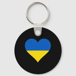 Porte-clés Drapeau Ukraine Cœur Ukraine Cadeaux Amour Ukraine