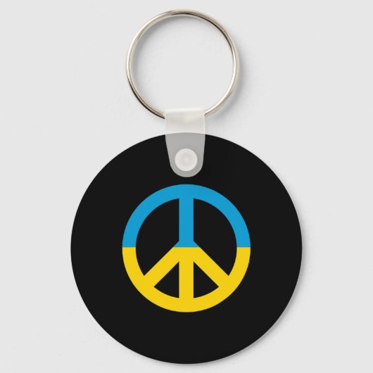 Porte-clés Drapeau Ukraine Signe de Paix (Recto)