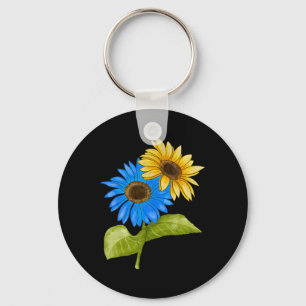 Porte-clés Drapeau Ukraine Tournesol Racines Ukrainiennes Fie