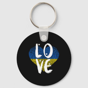 Porte-clés Drapeau Ukraine Ukrainien Fierté de l'Ukraine Cœur