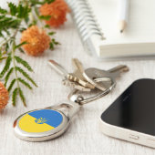 Porte-clés Drapeau ukrainien Armoiries (Côté )