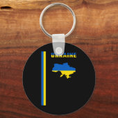 Porte-clés Drapeau ukrainien vertical (Recto)