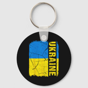 Porte-clés Drapeau ukrainien vintage fierté ukrainienne racin