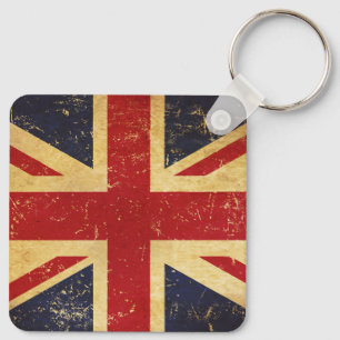 Porte-clés drapeau Union Jack britannique vintage