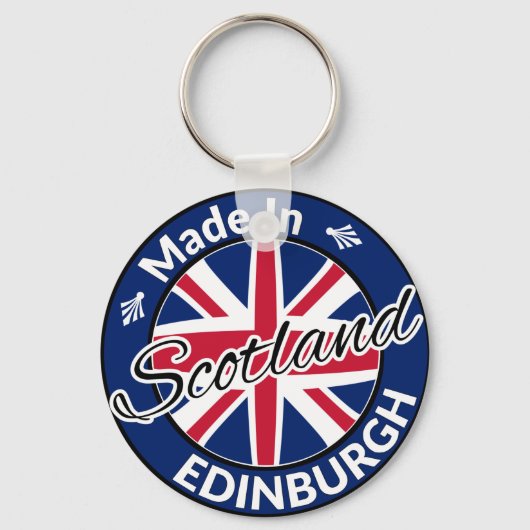 Porte-clés Drapeau Union Jack d'Edimbourg en Ecosse (Recto)