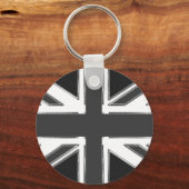 Porte-clés Drapeau Union Jack du Royaume-Uni - Chrome (Recto)